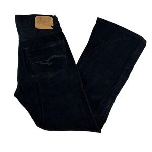 Earnest Sewn Pants Mens‎ 31x30 Black Corduroy 5-Pocket Straight Leg Made USA